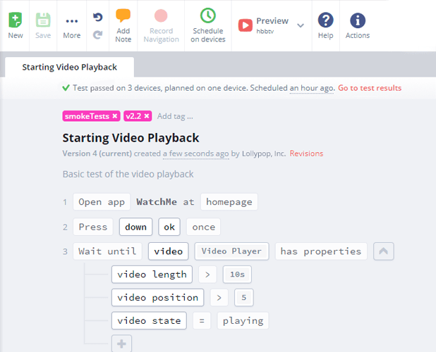 Suitest visual editor for test automation scenarios